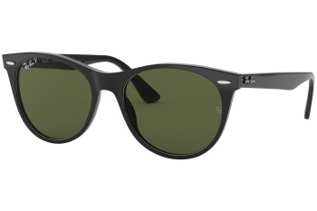 Sonnenbrille Ray-Ban Wayfarer II Classic RB2185 901/58 Polarized Quadratisch Schwarz