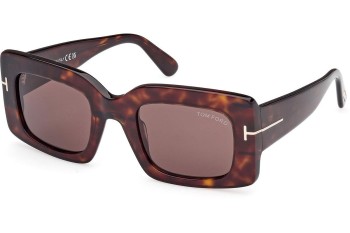 Sonnenbrille Tom Ford Brigitta FT1188 52E Rechteck Havanna