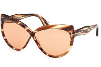 Sonnenbrille Tom Ford Beatrice FT1196 53E Cat Eye Havanna