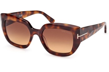 Sonnenbrille Tom Ford Saltzman FT1192 53F Cat Eye Havanna