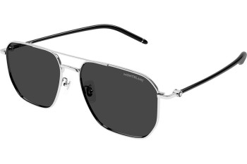 Sunglasses Mont Blanc MB0367SA 002 Quadratisch Silber