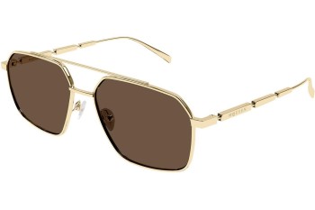 Sonnenbrille Alexander McQueen AM0477S 002 Pilot Gold