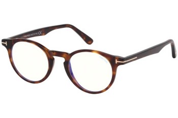 Glasses Tom Ford FT5557-B 052 Rund Havanna