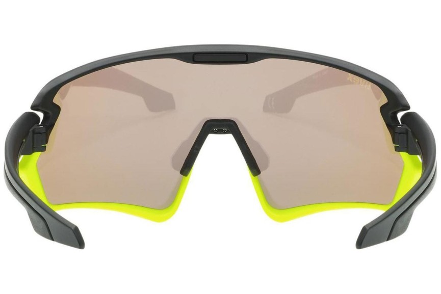 Sonnenbrille uvex sportstyle 231 Black / Yellow Mat S3 Monoscheibe | Shield Schwarz