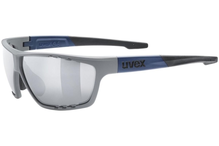 Sonnenbrille uvex sportstyle 706 Rhino / Deep Space Mat S3 Rechteck Grau