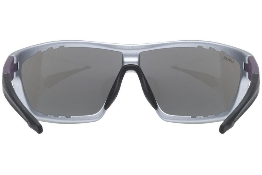 Sonnenbrille uvex sportstyle 706 Silver / Plum Mat S3 Rechteck Silber