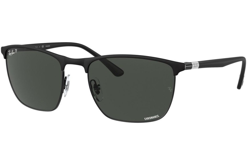 Sonnenbrille Ray-Ban Chromance Collection RB3686 186/K8 Polarized Quadratisch Schwarz