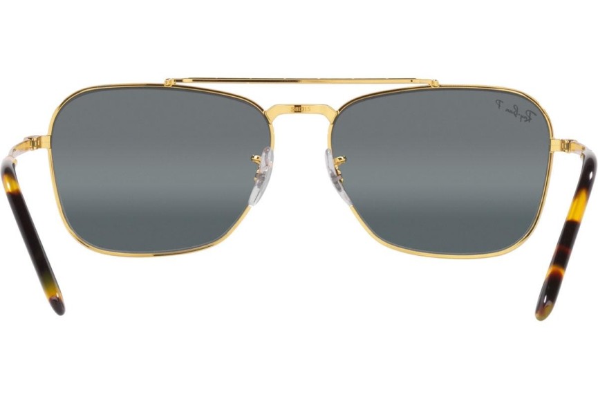 Sunglasses Ray-Ban New Caravan Chromance Collection RB3636 9196G6 Polarized Quadratisch Gold