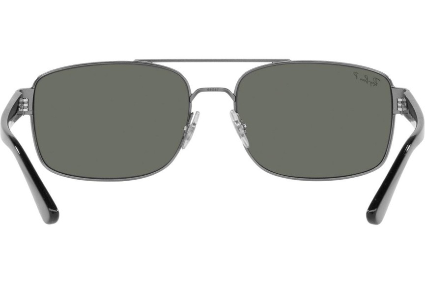 Sonnenbrille Ray-Ban RB3687 004/58 Polarized Rechteck Silber