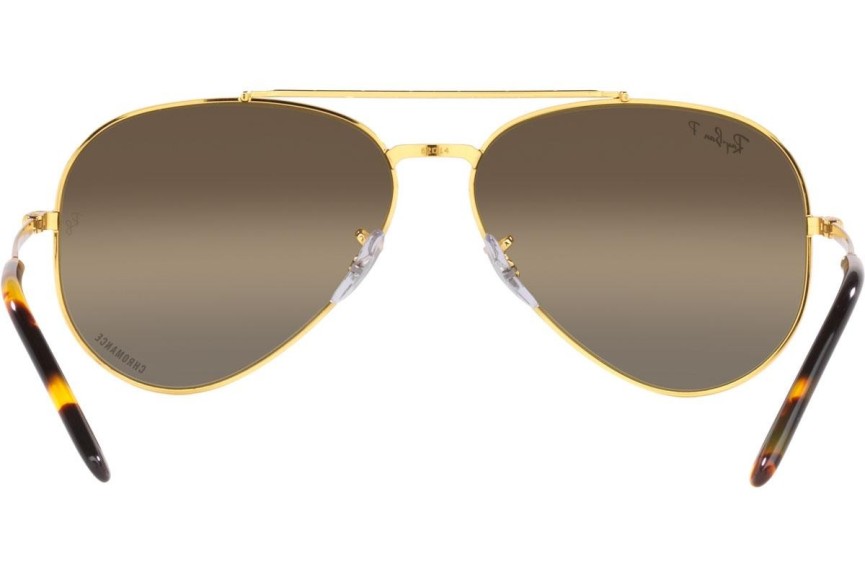 Sonnenbrille Ray-Ban New Aviator Chromance Collection RB3625 9196G5 Polarized Pilot Gold