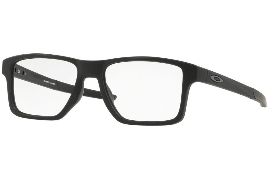 Glasses Oakley Chamfer Squared OX8143-01 Quadratisch Schwarz