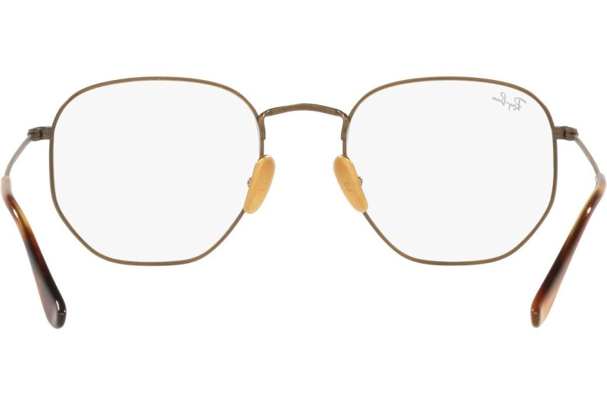 Brillen Ray-Ban Hexagonal Titanium Collection RX8148V 1222 Rund Gold