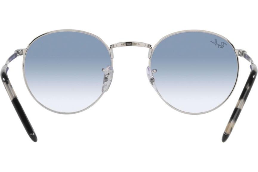 Sonnenbrille Ray-Ban New Round RB3637 003/3F Rund Silber