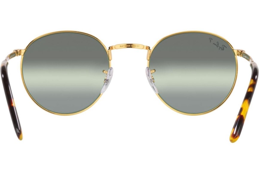 Sonnenbrille Ray-Ban New Round Chromance Collection RB3637 9196G4 Polarized Rund Gold