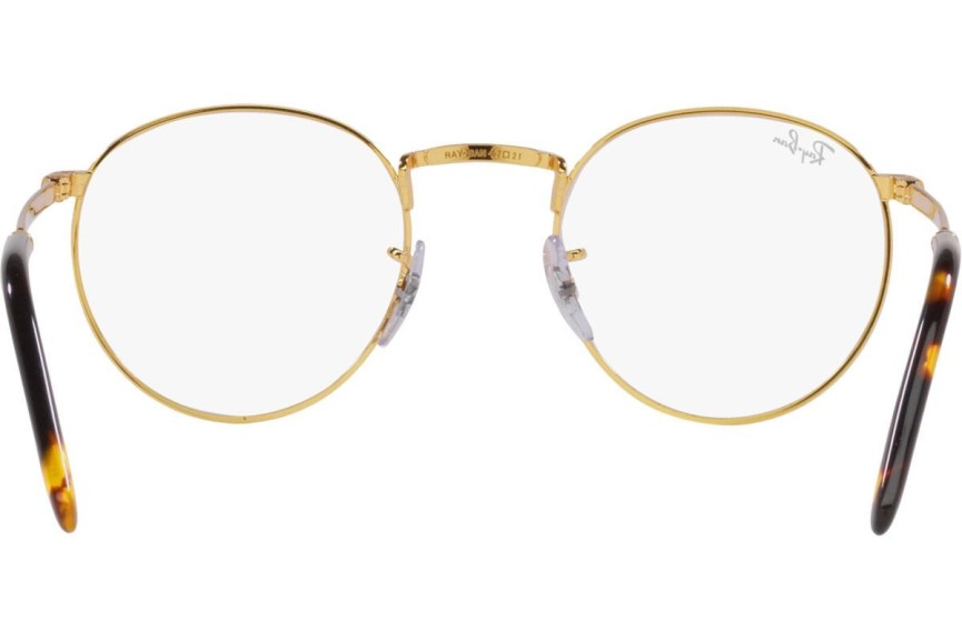 Brillen Ray-Ban New Round RX3637V 3086 Rund Gold