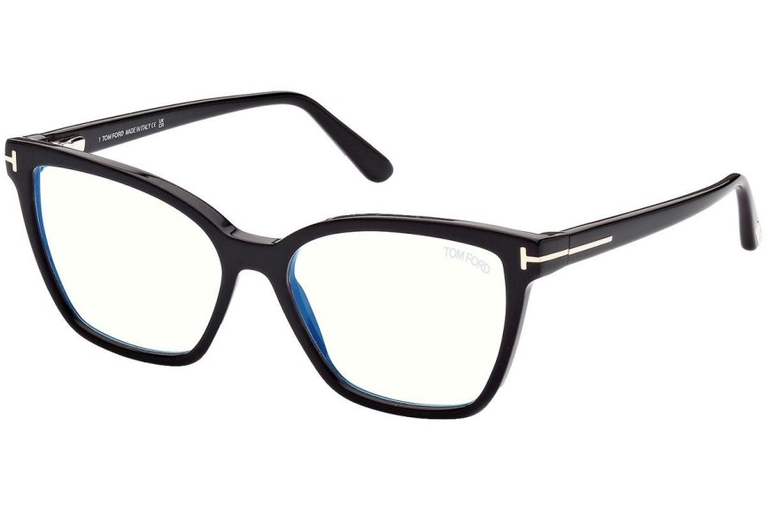 Glasses Tom Ford FT5812-B 001 Cat Eye Schwarz