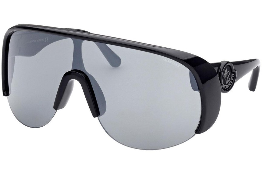 Sonnenbrille Moncler ML0202 01A Monoscheibe | Shield Schwarz