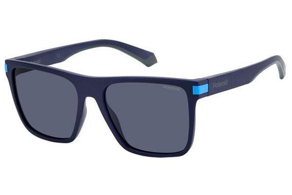 Sonnenbrille Polaroid PLD2128/S FLL/C3 Polarized Quadratisch Blau