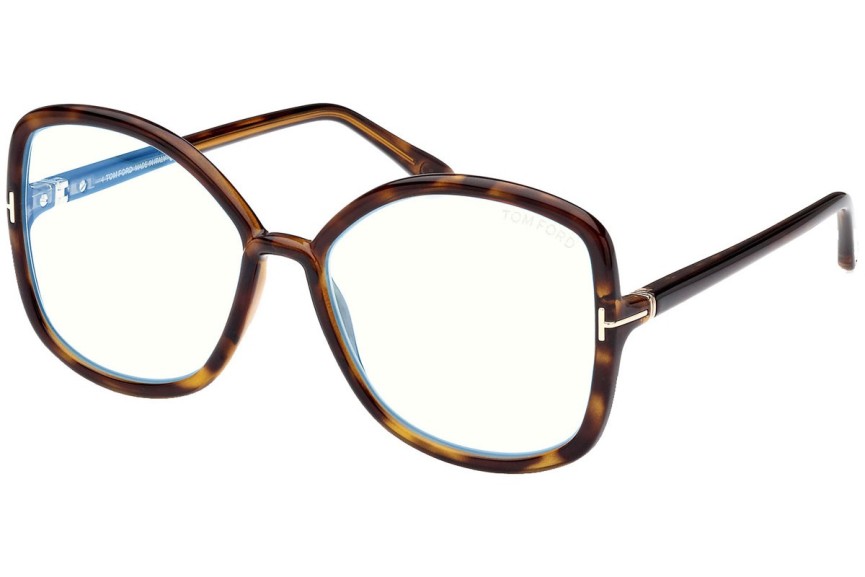 Glasses Tom Ford FT5845-B 052 Quadratisch Havanna