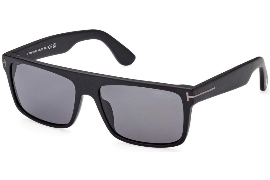 Sonnenbrille Tom Ford FT0999-N 02D Polarized Rechteck Schwarz