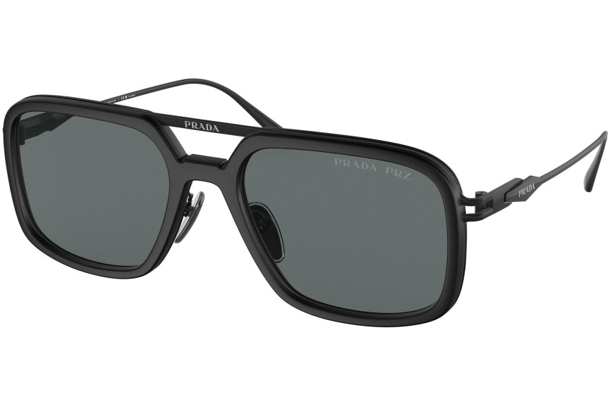 Sonnenbrille Prada PR57ZS 1BO5Z1 Polarized Quadratisch Schwarz