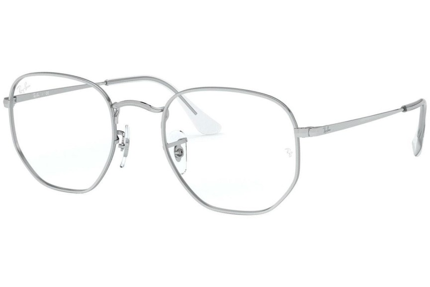 Brillen Ray-Ban Hexagonal RX6448 2501 Quadratisch Silber