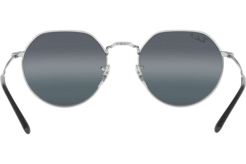 Sonnenbrille Ray-Ban Jack Chromance Collection RB3565 9242G6 Polarized Rund Silber