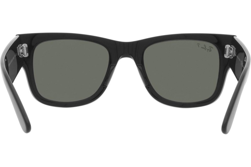 Sunglasses Ray-Ban Mega Wayfarer RB0840S 901/58 Polarized Quadratisch Schwarz