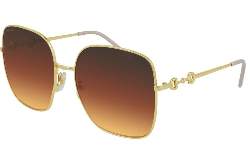 Sonnenbrille Gucci GG0879S 004 Polarized Quadratisch Gold