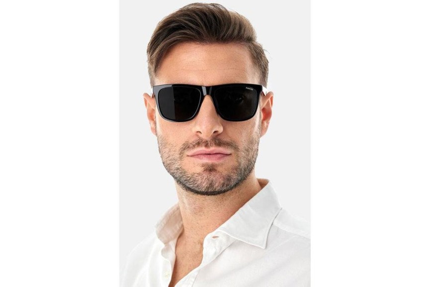 Sunglasses Polaroid PLD2102/S/X 807/M9 Polarized Quadratisch Schwarz