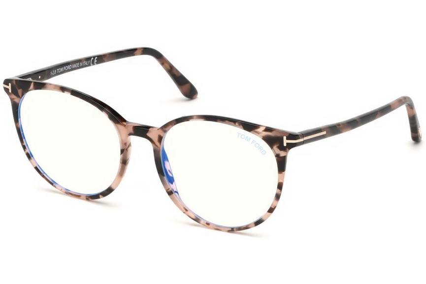 Brillen Tom Ford FT5575-B 054 Rund Havanna