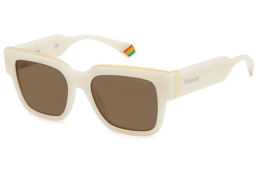 Sonnenbrille Polaroid PLD6198/S/X SZJ/SP Polarized Quadratisch Weiß