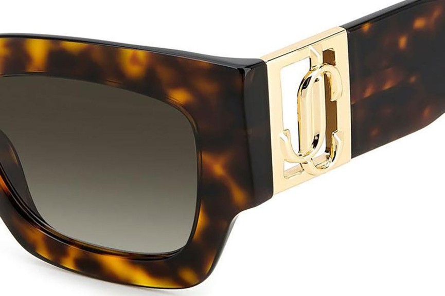 Sonnenbrille Jimmy Choo NENA/S 086/HA Rechteck Havanna