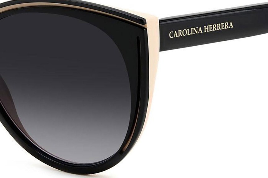 Sonnenbrille Carolina Herrera HER0142/S KDX/9O Rund Schwarz