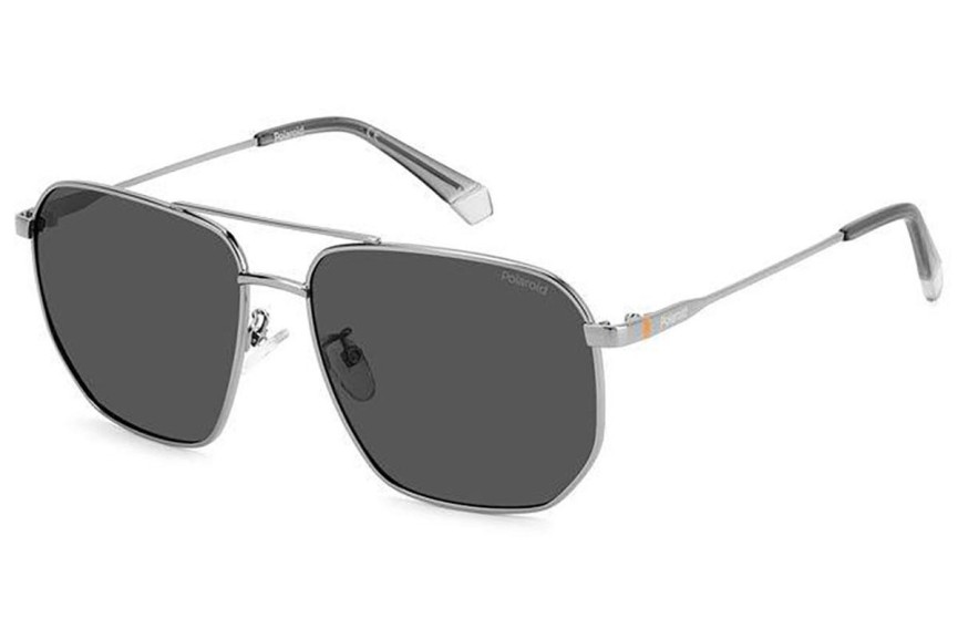 Sunglasses Polaroid PLD4141/G/S/X KJ1/M9 Polarized Quadratisch Silber