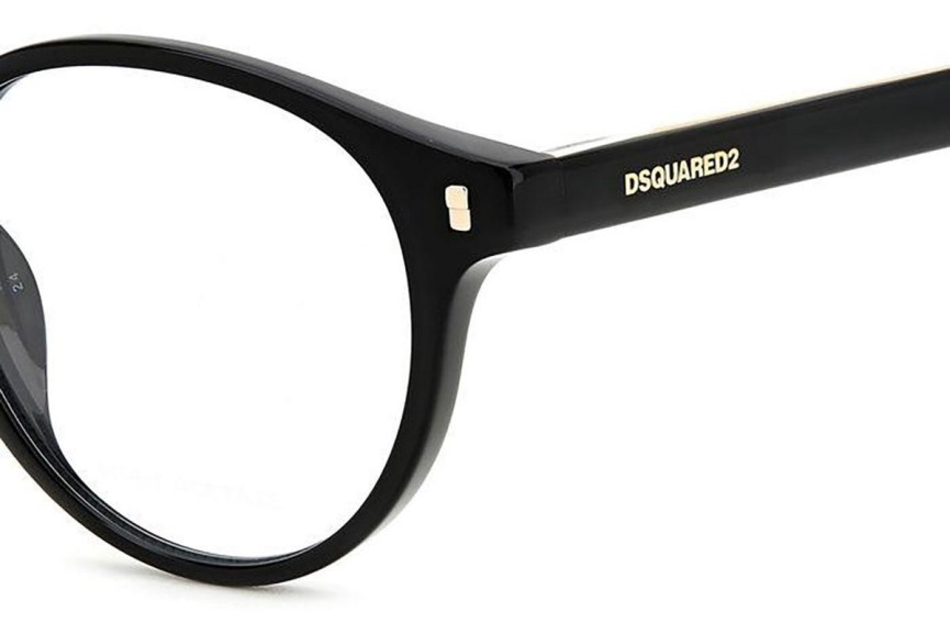 Glasses Dsquared2 D20080 807 Rund Schwarz