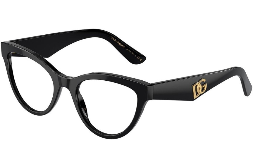 Brillen Dolce & Gabbana DG3372 501 Cat Eye Schwarz