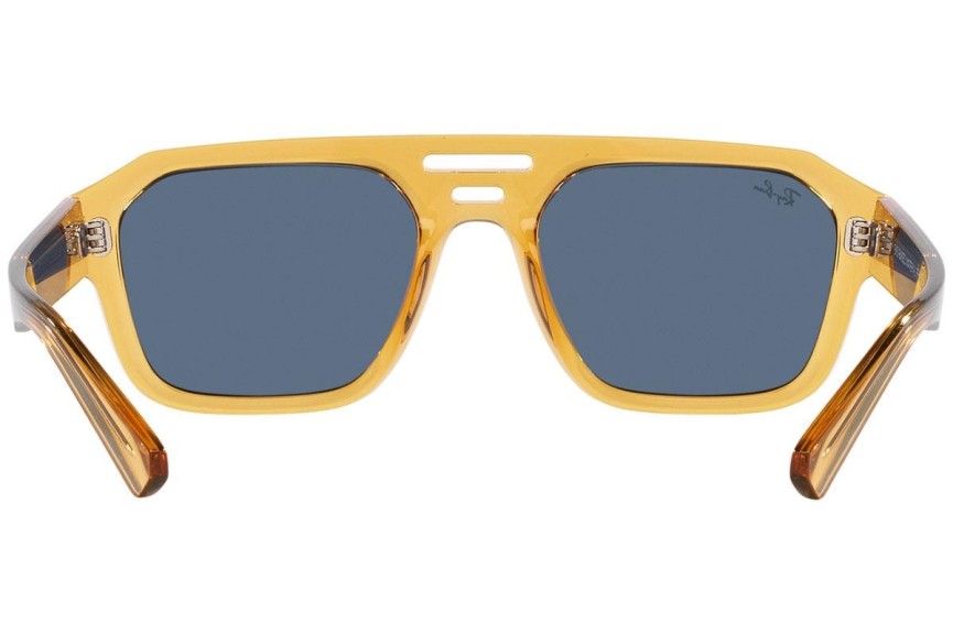 Sonnenbrille Ray-Ban Corrigan RB4397 668280 Flat Top Gelb