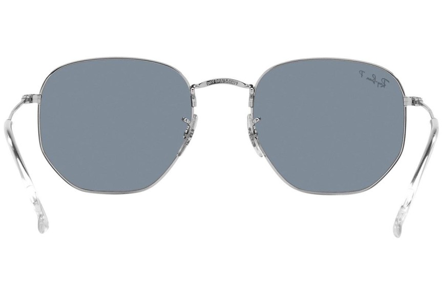 Sonnenbrille Ray-Ban Hexagonal RB3548N 003/02 Polarized Rund Silber