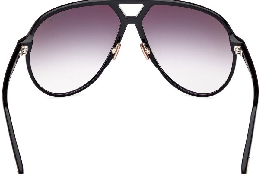 Sonnenbrille Tom Ford Bertrand FT1061 01B Pilot Schwarz