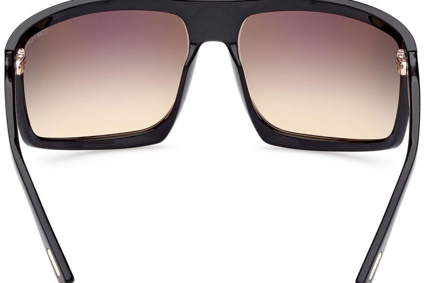 Sunglasses Tom Ford Clint 2 FT1066 01B Flat Top Schwarz