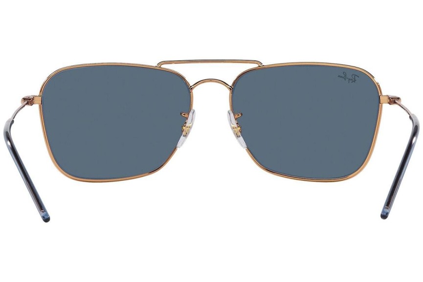 Sonnenbrille Ray-Ban Caravan Reverse RBR0102S 92023A Rechteck Gold