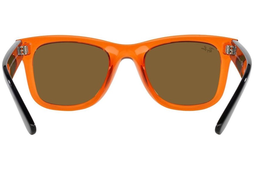 Sonnenbrille Ray-Ban Wayfarer Reverse RBR0502S 6712GM Quadratisch Orange