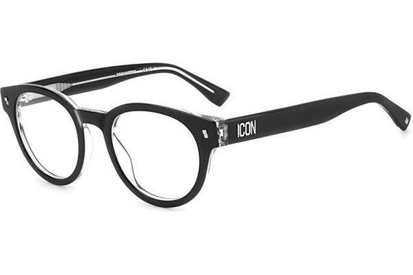 Brillen Dsquared2 ICON0014 7C5 Rund Schwarz