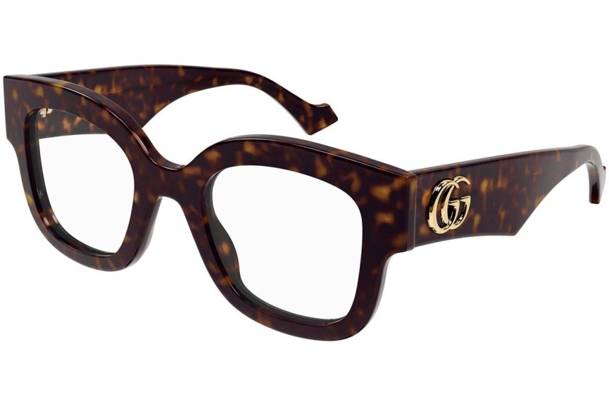 Glasses Gucci GG1423O 002 Quadratisch Havanna