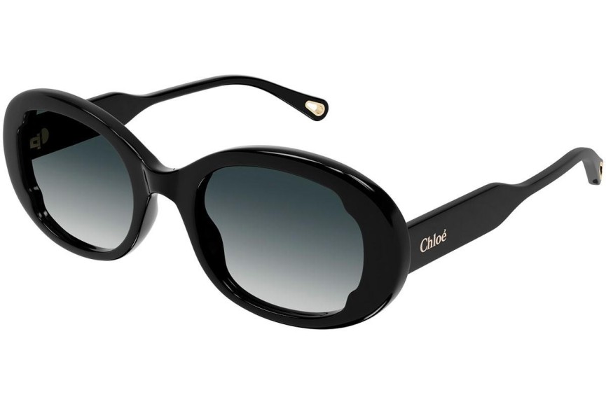 Sonnenbrille Chloe CH0197S 001 Oval Schwarz