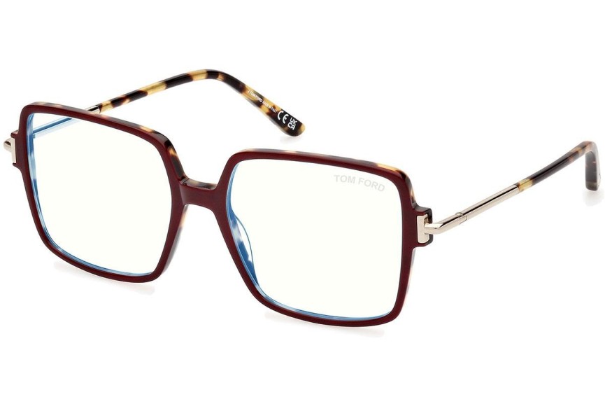 Glasses Tom Ford FT5915-B 071 Quadratisch Rot