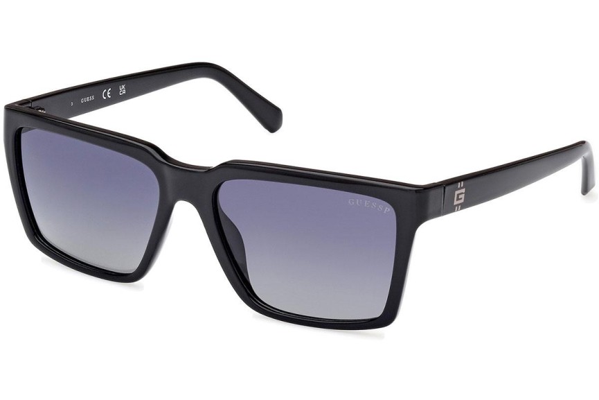 Sunglasses Guess GU00084 01D Polarized Quadratisch Schwarz