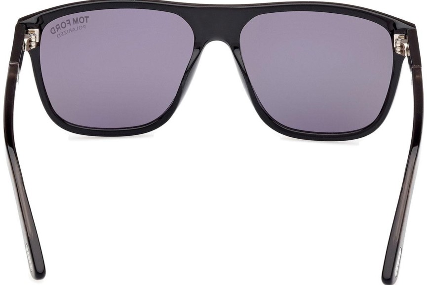 Sonnenbrille Tom Ford Frances FT1081-N 01D Polarized Quadratisch Schwarz