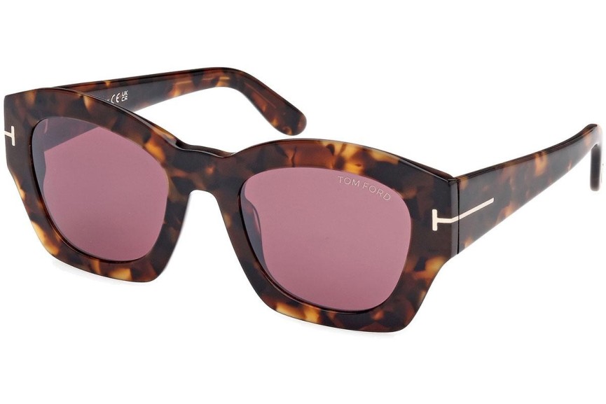 Sonnenbrille Tom Ford Guilliana FT1083 52T Quadratisch Havanna